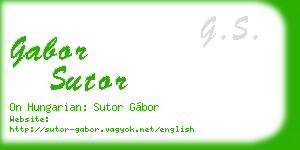 gabor sutor business card